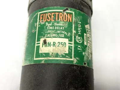 USED BUSSMANN FUSETRON DUAL ELEMENT TIME-DELAY FUSE CLASS RK5 250V 250A