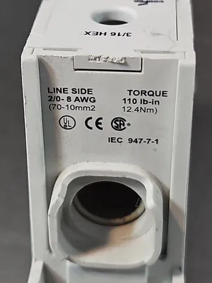 Cooper Bussmann PDBFS204 Cu7 600V 175A Power Distribution Block loc4B22