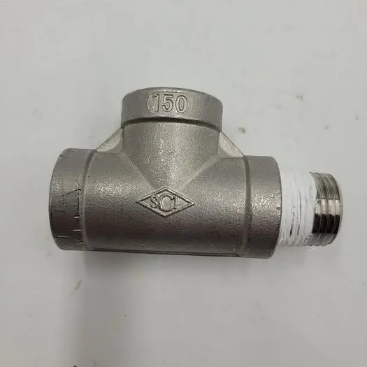 New | in-Stock SCI T304 STAINLESS 1/2" T FITTING 150# WITH ONE T304 CLOSE NIPPLE *NEW* Valves/Fittings | ND Industrial Surplus #1220499
