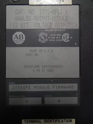 Allen Bradley 1771-OFE1/B PLC-5 Analog Output Module Used