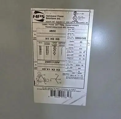 HAMMOND POWER SOLUTIONS NMK045KB Transformers | Mohawk Machinery (3)