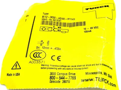 NEW TURCK BI12-M30-AD4X-H1141 SENSOR 4417041 BI12M30AD4XH1141