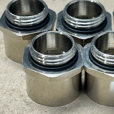 (7)S/S Thread Adapters With O-Ring  SZ. 1/2”& 3/4” NNB Fast Shipping+ Warranty