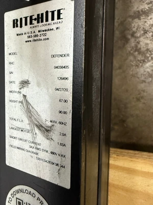 USED RITE HITE DEFENDER