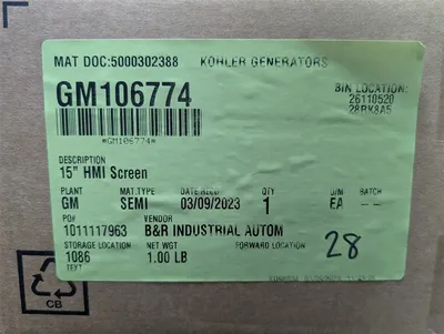 Kohler B&R GM106774 5AP1120.1505-F11 APM Paralleling Module Operator Panel New NIB