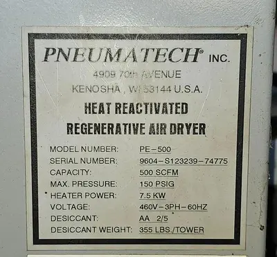 USED 1996 PNEUMATECH PE-500
