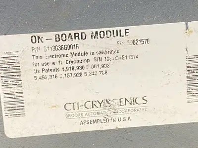 USED CTI-CRYOGENICS FASTREGEN CONTROL SPUTTERING MODULE