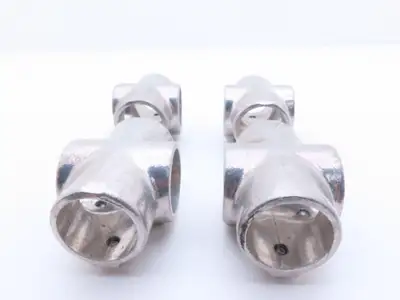 Hollaender 7E-7 Speed-Rail Cross T 1-1/4" Pipe Fits 1.66" OD 3 Screw Lot of 4