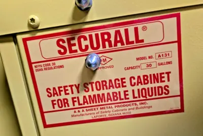 SECURALL A131 Flammable Liquids Safety Storage Cabinet 30 Gallon OSHA Approved