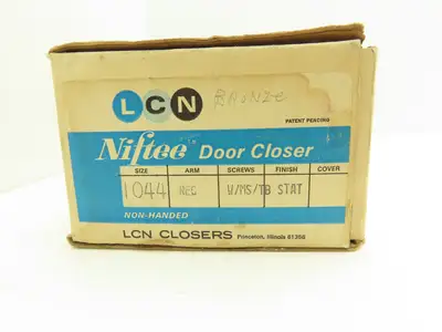 1044 Niftee Automatic Door Closer w/Cover Adjustable Arm Commercial Grade Bronze