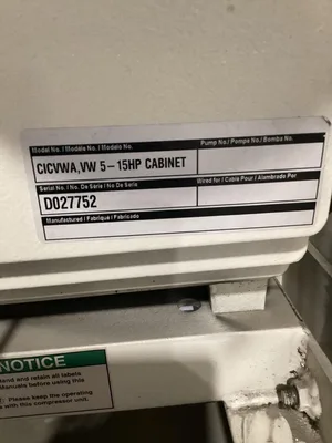 Champion Oil Free Simplex 10HP Base Mount 10EWTR45 Gardner Denver