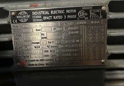 New | in-Stock WORLDWIDE ELECTRIC WWE1.5-18-145T Motors (misc) | Surplus Asset Holdings #1204982