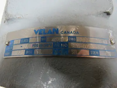 Velan  B09-0054B-13PS Size 2.5" Socket Weld Gate Valve Class 150 275PSIG
