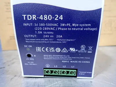 Used MEAN WELL TDR48024 DIN Rail Power Supplies Ohio US | HGR 24 #885624