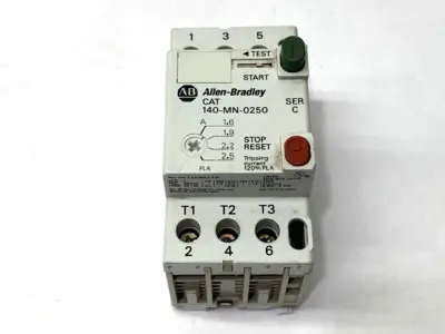 USED ALLEN-BRADLEY MANUAL STARTER 3-PHASE 600V 2.5A