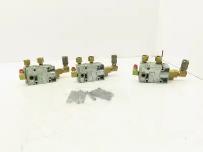 Zimmerman Zim-Air Pneumatic Air Valve Aluminum Manifold 1/4"npt  Lot of 3