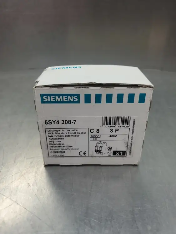 Used Siemens 5SY4 308-7 Miniature Circuit Breaker, 400V Circuit Breakers South Carolina US | Palmetto Automation #1155721
