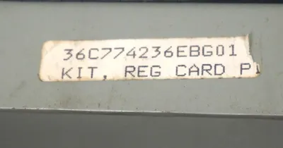 GE 36C774236EBG01 KIT, REG CARD, 193X463AAG01-E, 193X461AEG01, 193X460ACG01