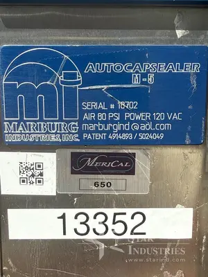Used MARBURG INDUSTRIES INC. AUTOCAPSEALER M-5 Capsule Banders / Sealers | Star Industries #1253697