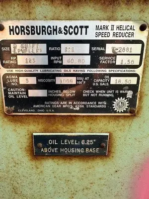 USED HORSBURGH & SCOTT MARK 2 HELICAL SPEED REDUCER