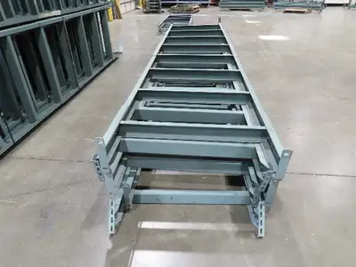 Hytrol 36"W Conveyor Leg Floor Support Heavy Duty 157-5/8" to 169-5/8"H Lot of 6