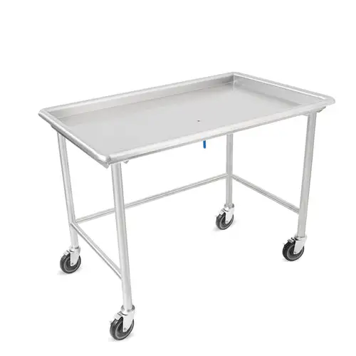 John Boos DST6-3073SBW-C-X Mobile Sorting Table w/ 3" Raised Edge - 72 7/8"W x 30 3/8"D, Stainless Steel