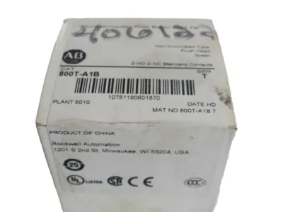 ALLEN BRADLEY 800T-A1B PUSH BUTTON SER. T 800TA1B NEW, SURPLUS