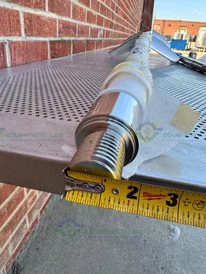 NEW SPX STAINLESS STEEL MIXING TANK IMPELLER  100"  X 14" X 1.5" W/ FLANGE FITTING