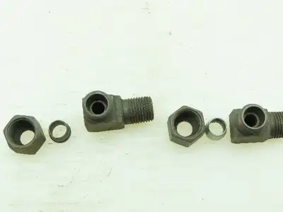 VOSS L8 Steel Flareless 90° Male Compression Elbow 8mm Tube x 1/4 BSPT Lot of 8