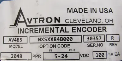 NEW AVTRON AV485NXSXX84B000 INCREMENTAL ENCODER
