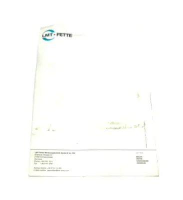 Used LMT FETTE EVOLINE AXIAL ROLLING HEAD MANUAL Misc Industrial Equipment | Maverick Industrial Sales #1105862