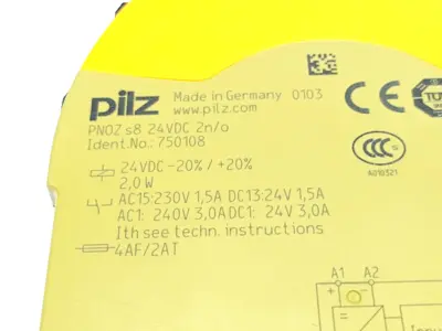 USED PILZ PNOZ S8 24VDC 2N/O, 750108, PNOZ
