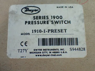 NEW DWYER 19101PRESET