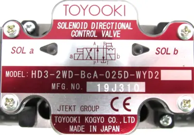 NEW TOYOOKI HD3-2WD-BCA-025D-WYD2 SOLENOID VALVE HD32WDBCA025DWYD2