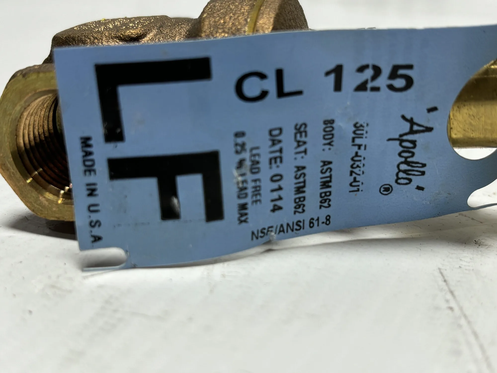 Apollo 102T38LF 30LF-032-01 Gate Valve 3/8″ NPT Class 125
