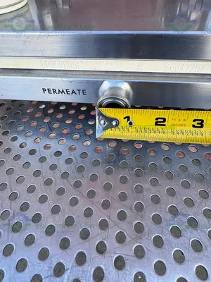 USED MILLIPORE PELLICON STAINLESS STEEL TFF CASSETTE HOLDER W/ GAUGE