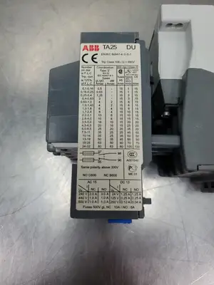 ABB A263010 45A AC Contactor w/ TA25 DU Auxiliary Contact. 4A43.1