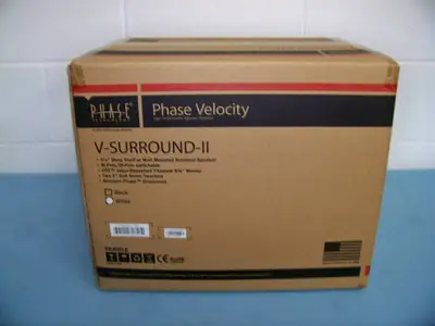 (2) Phase Technologies V-Surround-II 2-Way Switchable Bipole/Dipole Surround Speakers - White - NEW IN BOX