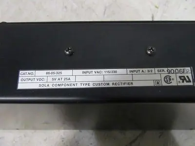 EGS Sola Hevi-Duty Power Supply 86-05-325 5V AT 25A