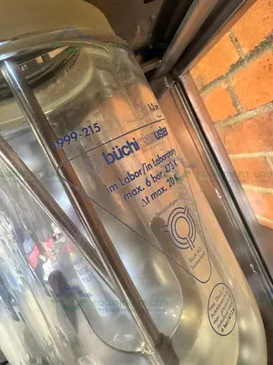 Used BUCHIGLASUSTER JACKETED 0.8 LITER GLASS REACTOR, 6 BAR W/ IMPELLER Reactors California US | Equipment Lab #1407299