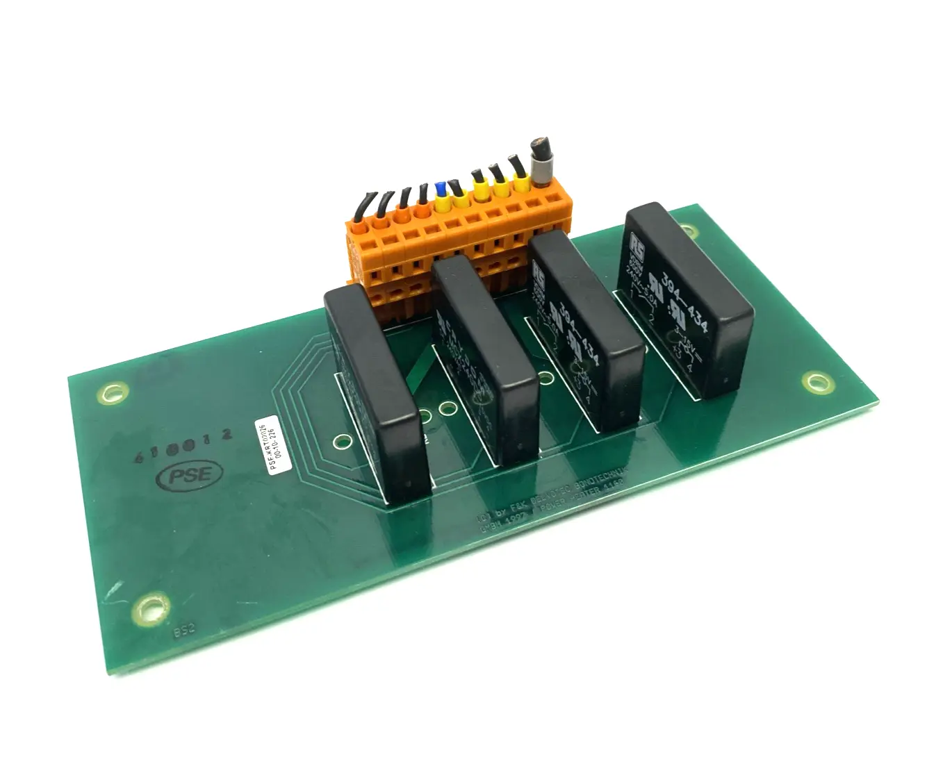 Used F&K Delvotec 1160 Power Heater Board w/ 4x Solid State Relays Printed Circuit Boards (PCB) Michigan US | Maverick Industrial Sales #1391674