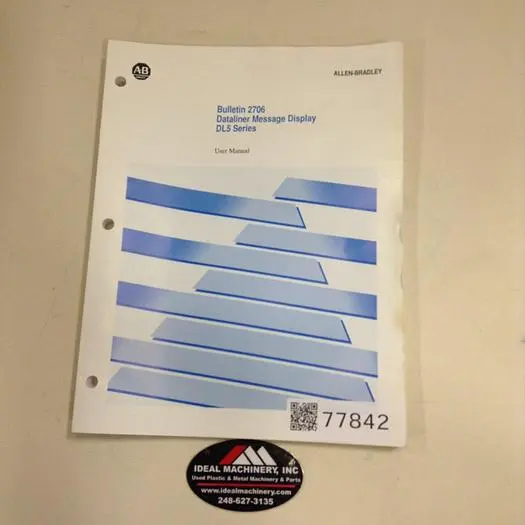 Used ALLEN BRADLEY 40061-180-01(A) Manuals Michigan US | Ideal Machinery #567304