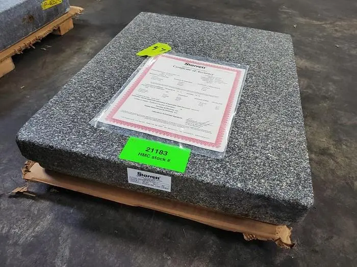 Used STARRETT _UNKNOWN_ Granite Surface Plates Pennsylvania US | Hildebrand Machinery Co. #1485895