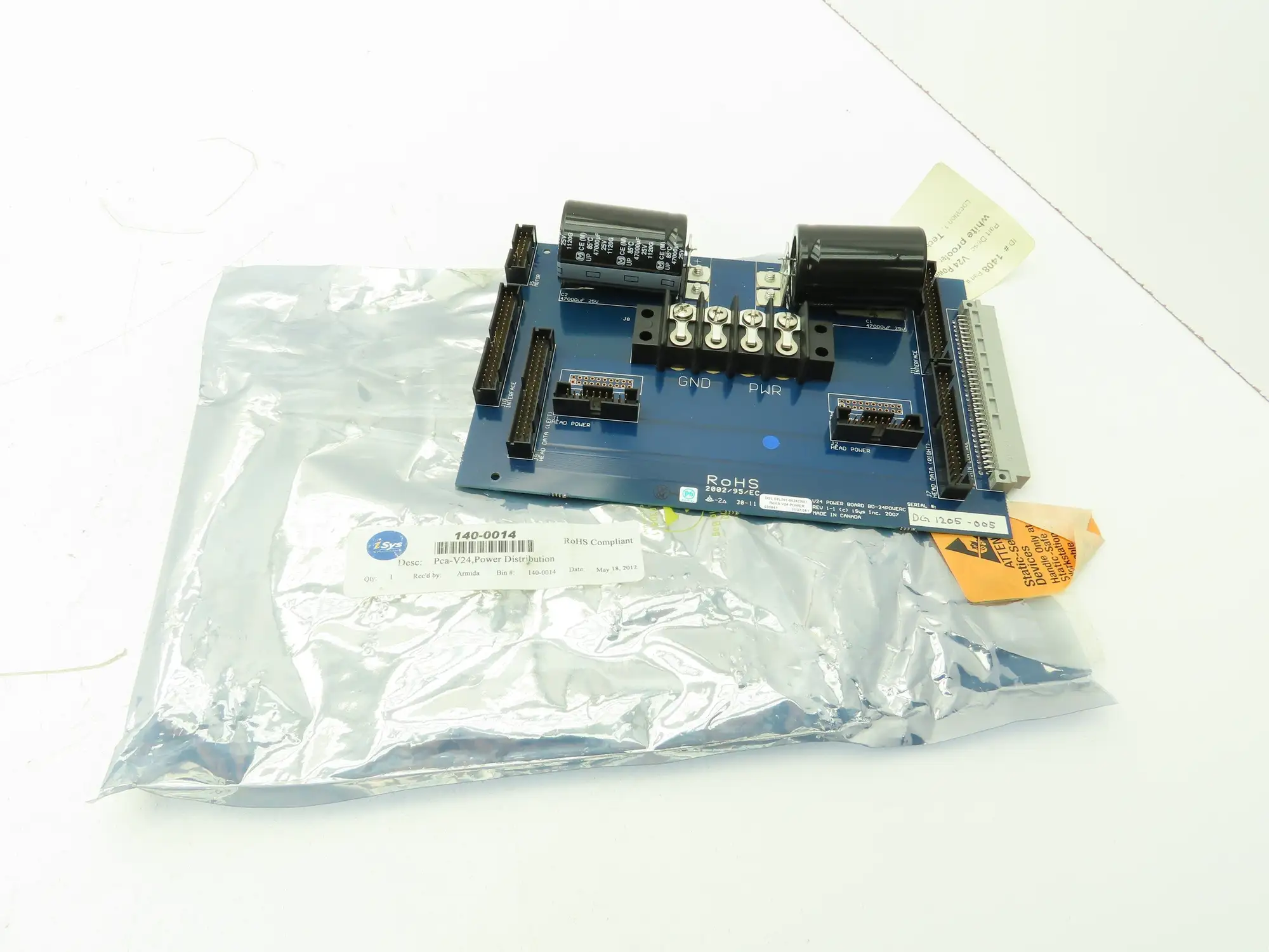 iSys 02L201-0024TR01 140-0014 BD-24POWERC Power Board V24 Circuit Controller