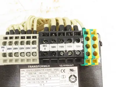 Kasuga DVS1200UTE1500 Control Transformer 1200VA 1.2kVA 1Ph Pri 240V Sec 120V