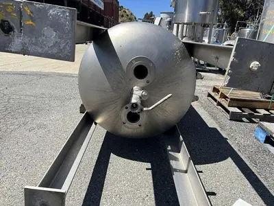 Tank, 425 Gallon, Stainless Steel, 55 PSI, DT/DB, Morfab #S744614