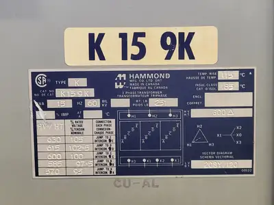 Used HAMMOND MANUFACTURING K159K Transformers British Columbia CA | Lenmark #265729