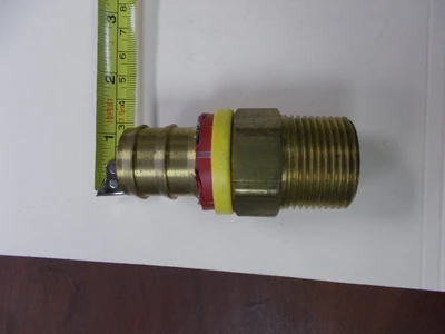 New 1" Brass Hole Barb X 1 3/16" Male NPT Adapter (Lot of 3)