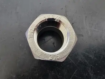 1" x 3/4" 316 Stainless Steel Hex Head Reducing Bushing Class 150 SP-114