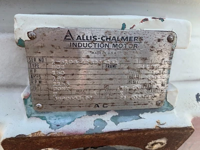 Allis Chalmers 150 HP, 1200 RPM, Electric Motor